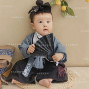 2024儿童摄影服装男童女童中国风套装周岁2-3岁宝宝国学摄影服饰