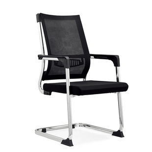 弓形人体工学办公会议椅接待网布透气电脑职员椅舒适转椅