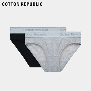 cottonrepublic棉花共和国，女士三角内裤棉质宽橡筋，性感低腰