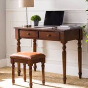美式小书桌全实木电脑桌家用学习桌椅学生写字台欧式简约办公桌子