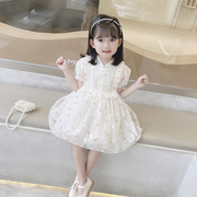 女童蕾丝连衣裙夏装1-6岁小女孩儿童裙子3洋气古风夏季宝宝公主裙