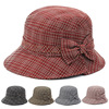 春夏季女帽格子时装韩版圆顶渔夫帽小礼帽可折叠布帽时装女帽盆帽