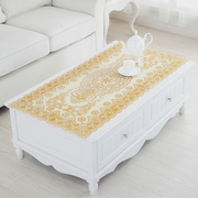欧式金色茶几垫烫金桌布隔热装饰垫长方形，西餐垫桌垫豪华桌子盖布