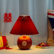 中式结婚台灯红色喜字床头灯婚房陪嫁长明灯温馨浪漫卧室氛围灯