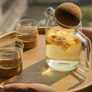 创意玻璃冷水壶大容量烧水煮，茶茶道茶壶，果汁家用耐高温泡茶养生壶