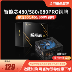 金河田铜牌电源额定500W