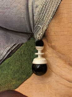国内小众设计软山同款民族风黑色玛瑙气质优雅耳坠  个性时髦耳环