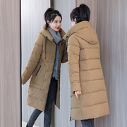 反季羽绒棉服女冬装2023年韩版修身棉衣女中长款加厚棉袄外套
