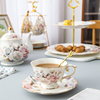 高档咖啡杯套装欧式小奢华陶瓷杯创意金边下午茶具，花茶杯送礼礼盒