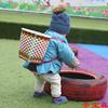 T小背篓 儿童可爱玩具塑料编织舞蹈道具彩色采摘游戏幼儿园民族风