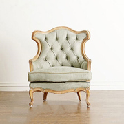 法式复古实木布艺沙发小户型客厅，三双人组合s美式简约欧式沙