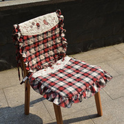 手工布艺餐椅垫椅背套件含芯坐垫，家用四季可用田园，中式简约微瑕品
