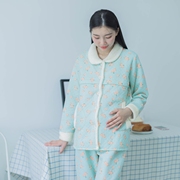 秋冬款孕妇睡衣哺乳衣月子服腰部可调节侧开月子服