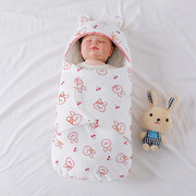 婴儿抱被纯棉秋冬新生儿包被睡袋，两用加厚保暖襁褓被防惊跳蝴蝶被