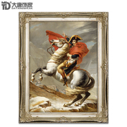 红衣拿破仑欧式人物油画别墅客厅玄关装饰画宫廷古典人物油画N201