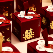 喜糖盒结婚2024中式高级手提糖果婚礼订婚喜糖包装礼盒袋子空盒子