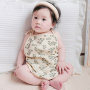 夏季薄款纯棉纱布婴儿肚兜新生儿，护肚围宝宝，睡觉防着凉背心式兜兜