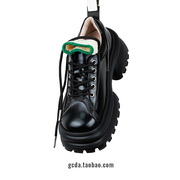 GCDA 2023美式复古厚底马丁鞋女真皮大头小皮鞋增高松糕单鞋