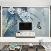 欧式典雅电视背景墙纸个性简约复古花朵壁画卧室客厅装饰壁纸墙布