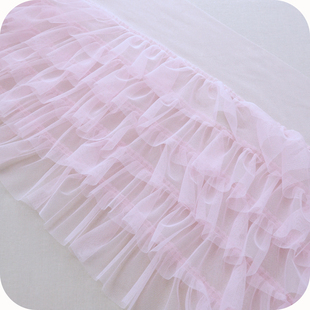35cm袖子蕾丝蓬蓬纱花边布面料(布，面料)裙子，宝宝蛋糕裙摆纱边粉色白色双12