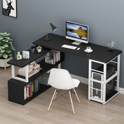 简约台式转角连体书桌旋转电脑桌柜现代时尚烤漆书架组合办公桌子