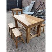 老榆木餐桌实木餐桌榆木桌子长方形家用饭桌饭店桌椅组合原木大板