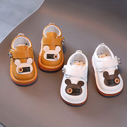 春秋宝宝学步鞋婴儿软底，单鞋儿童叫叫鞋，男女婴儿卡通鞋子0-1-2岁