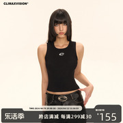 CLIMAX VISION春夏 金属C标修身短款辣妹露腰针织打底背心