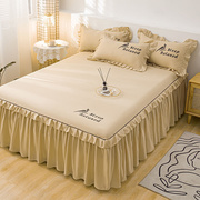 艺雅京师床裙式床罩单件防尘保护套1.5m1.8米2床笠床单防滑床套罩