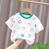 男童短袖t恤儿童韩版半袖，2024夏装小童，笑脸纯棉上衣1-5岁宝宝