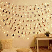 网红相片墙贴简易照片墙麻绳夹子，装饰创意个性网红家庭房间韩式悬