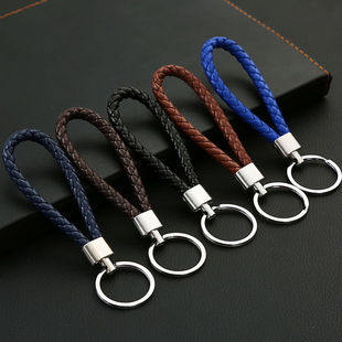 买一发二手工编织绳车用钥匙扣男女钥匙圈情侣可爱钥匙链挂件