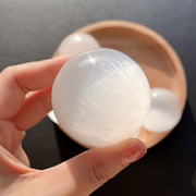 天然摩洛哥透石膏球高频矿石透石膏球光之门水晶饰品摆件水晶球