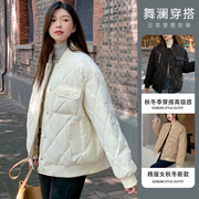 冬季棉服女外套2023韩版短款面包服小个子港风宽松上衣女