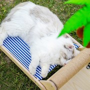 宠物猫夏季沙滩猫抓板猫窝猫咪四季通用离地实木行军牀耐爪咬沙发