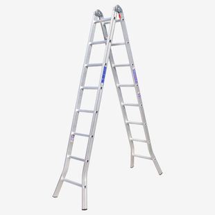 瑞居家用梯子双侧梯子人字梯工程梯子铝合金梯多功能折叠8步梯子4