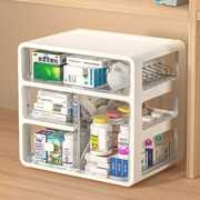药箱家庭装宿舍抽屉式家庭大容量药品药物整理箱家用医药筐收纳盒