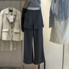 东大门女装2024春款时髦假两件休闲裤叠穿裙裤，设计感小众直筒长裤