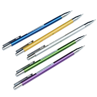迷你小自动铅笔0.50.7mm短款办公铅笔，金属杆学生自动笔文具