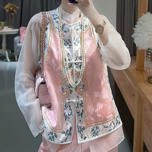 汉服女2023唐装中国风女装，中式马甲刺绣，上衣汉元素民族风外套