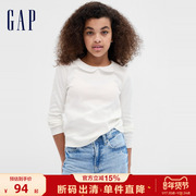 断码Gap女童秋季修身娃娃领长袖T恤儿童装内搭上衣740056