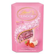香港 进口瑞士莲LINDT lindor草莓味软心盒装巧克力200g