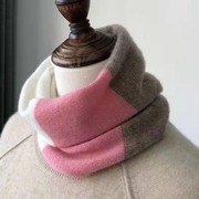秋冬90%羊绒脖套羊毛围巾男女通用保暖无缝一体羊绒围巾针织假领