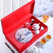 福鼎白茶茶饼茶具组合357克普洱茶饼包装盒茶叶茶具套装礼盒空盒