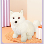仿真白色狐狸毛绒玩具玩偶摆件公仔动物男女生儿童生日礼物可爱