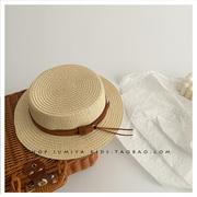 英伦绅士小草帽~韩国儿童帽子夏天男孩礼帽，出游防晒凉帽沙滩帽潮