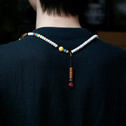 108星月菩提子手串佛珠戴脖子(戴脖子，)的颗项链念珠民族风本命年文玩配饰