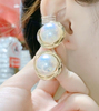耳环2023年珍珠耳钉女时尚，韩国气质高级感网红同款纯银针耳饰