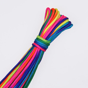 七彩色渐变伞绳 编头发辫子的彩绳 DIY手工编织手链绳子 4mm线