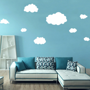ins浅蓝色墙白云朵，贴可移除电视儿童，房幼儿园天花板吊顶装饰贴纸
